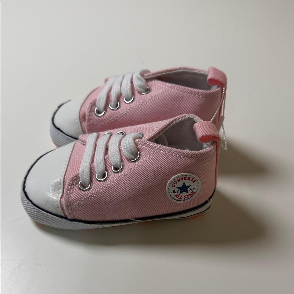 Converse Kids Pink and White Low-Top Sneakers - Picture 2 of 5